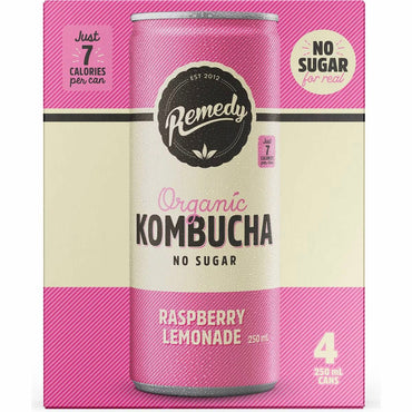 Raspberry Lemondade Kombucha (4x250mL)